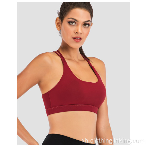 I-Sexy Vula i-Back Medium yeNkxaso ye-Yoga Bra